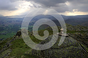 Stones on the summit rock