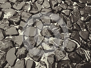 Stones texture in monochrome