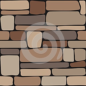 Stones texture. Seamless stone wall, brick background texture