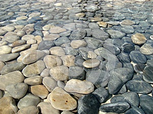 Stones under the water