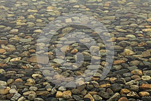 The stones under water