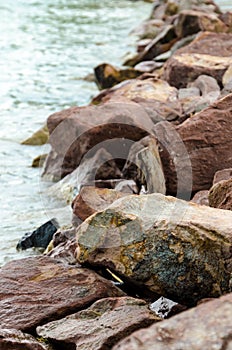 Stones at the waterside.