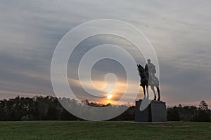 Stonewall Jackson Statue at sunrise