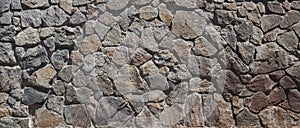 Stonewall, natural stone, close-up