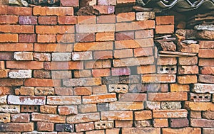 Stonewall from old bricks