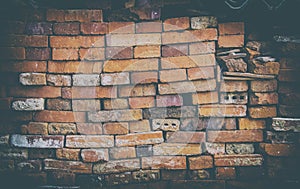 The stonewall from old bricks
