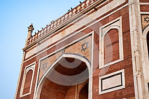 Stonework architecture of Humayan`s Tomb in New Delhi India