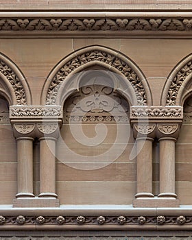 Stonework detail inside New York State Capitol