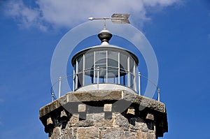 Stonington, CT: Weatervane and Light at Stone Lighthouse photo