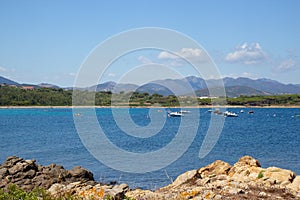 Stony coast line of Sardinia island, Italy