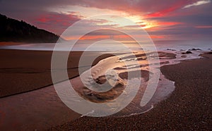 Stony Creek meets the ocean at sunrise