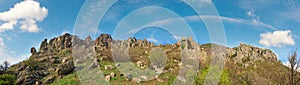 Stony Demerdzhi Mountain panorama view (Crimea, Ukraine), and Valley of ghosts