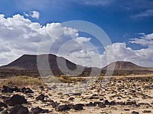 Stony desert and hills