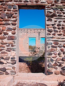 Stony Doorways of an abandoned building in Tonopah Arizona