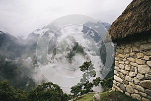 Stony house at Machu Picchu, Peru