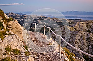 Stony road on the sv. Jure mountain, Croatia