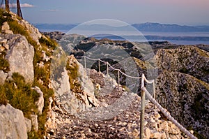 Stony road on the sv. Jure mountain, Croatia