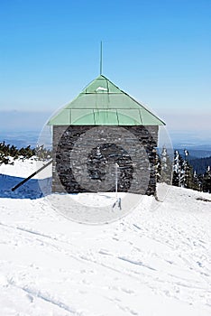 Stony shelter on Jeleni studanka in Jeseniky