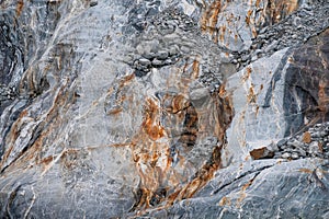 Stony surface with oxidation and other wear