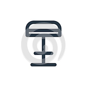 stool icon vector from furniture concept. Thin line illustration of stool editable stroke. stool linear sign for use on web and