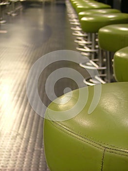 Stools on modern cafeteria photo
