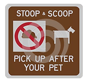 Stoop & scoop sign