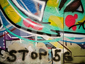 Stop 5G Graffiti on the wall