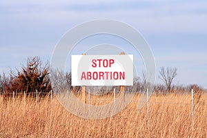 Stop Abortion Sign photo