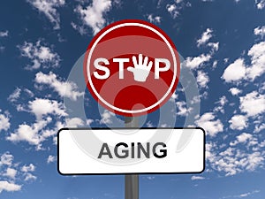 Stop aging sign