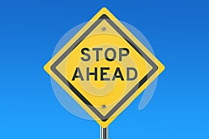 Stop Ahead road sign