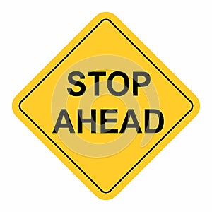 Stop ahead sign