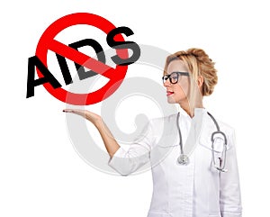 Stop aids sign