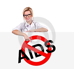 Stop aids symbol