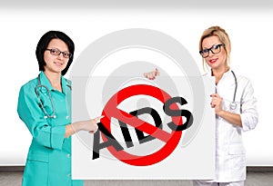 Stop aids symbol