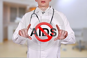 Stop aids symbol