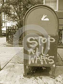 STOP ALL WARS sign photo