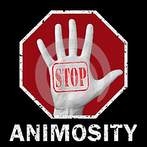 Stop animosity conceptual illustration. Social problem