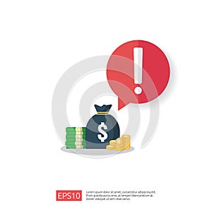 Stop and Anti Corruption concept. Business bribe with money in an envelope and prohibition warning sign. vector illustration in