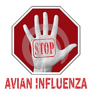 Stop avian influenza conceptual illustration