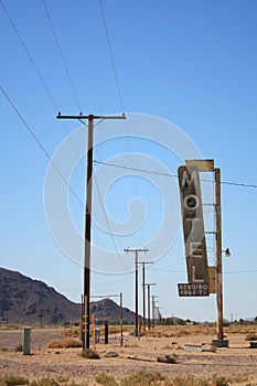 A stop at the Bagdad Cafe, on 66 historic road