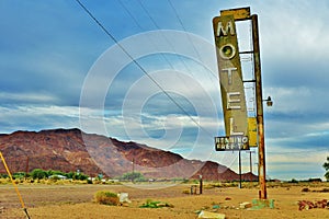 A stop at the Bagdad Cafe, on 66 historic road photo