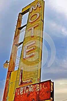 A stop at the Bagdad Cafe, on 66 historic road photo