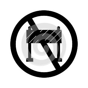 Stop Barrier Isolated Vector icon which can easily modify or edit