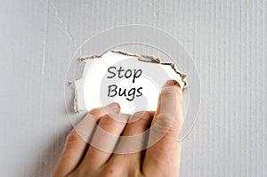 Stop bugs text concept