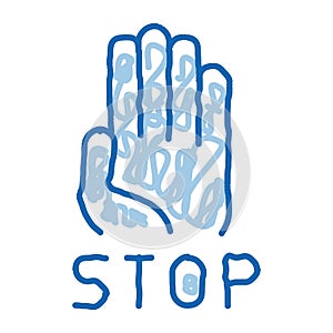 stop bullying doodle icon hand drawn illustration