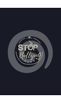 Stop bullying icon illustration violance vector