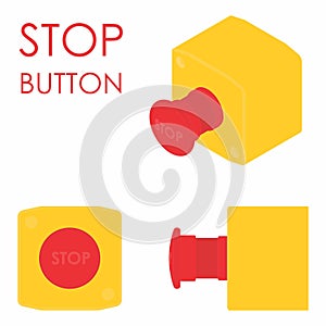 Stop button colored.
