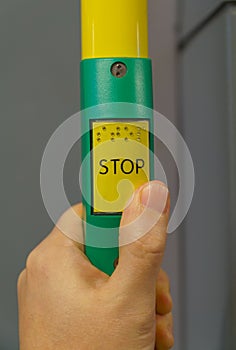 Stop button