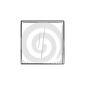 Stop button hand drawn outline doodle icon. photo