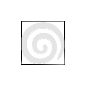 Stop button hand drawn outline doodle icon. photo